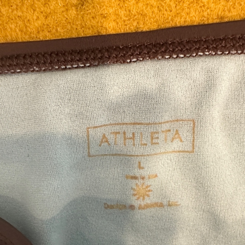 Athleta Black Halter Tankini with Patterned Bikini Bottom - Picture 2 of 4